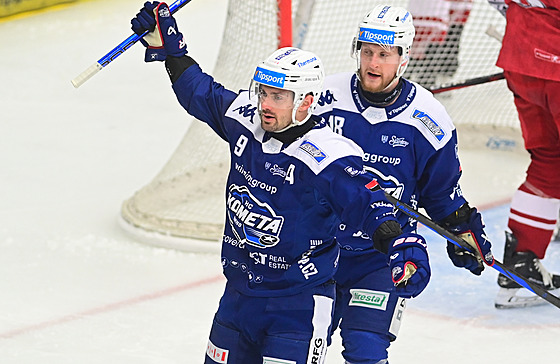 Radost brn�nského Jakuba Fleka z gólu proti Hradci Králové.