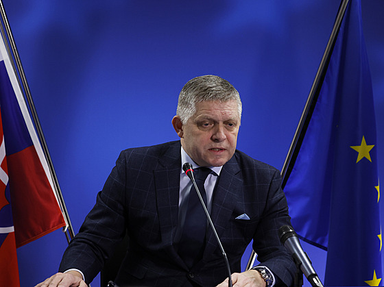 Slovenský premiér Robert Fico po summitu lídr zemí Evropské unie (19. prosince...