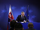 Slovenský premiér Robert Fico po summitu lídr zemí Evropské unie (19. prosince...