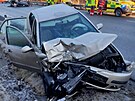 idie na Liberecku oslnilo slunce, bouralo pt aut a zranilo se 12 lid. (26....
