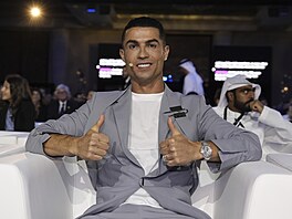 Cristiano Ronaldo na pedávání cen Globe Soccer v Dubaji.