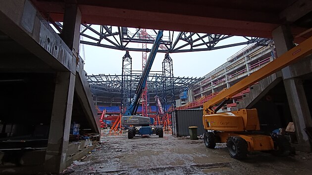 Stavba Horck multifunkn areny m bt hotova do 5. jna 2025.