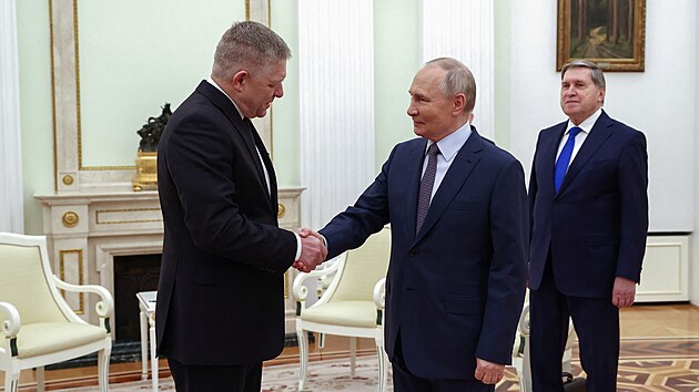 Rusk� prezident Vladimir Putin p�ijal v Moskv� slovensk�ho premi�ra Roberta Fica. (22. prosince 2024)