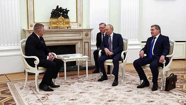 Rusk� prezident Vladimir Putin p�ijal v Moskv� slovensk�ho premi�ra Roberta Fica. (22. prosince 2024)