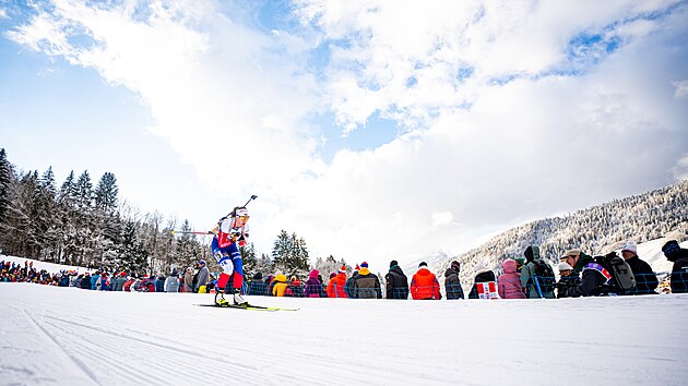 Krist�na Otcovsk� b�hem sprintu v Le Grand Bornand.