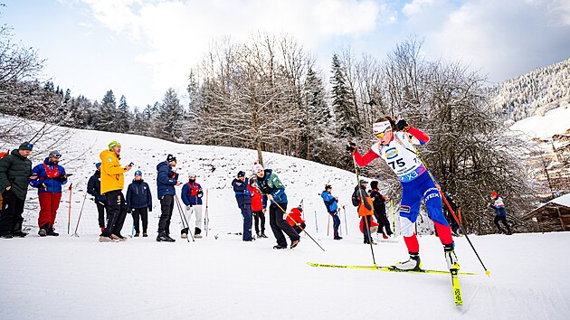 Krist�na Otcovsk� b�hem sprintu v Le Grand Bornand.