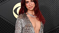 Zpvaka Dua Lipa má odvahu. Zvolila netradiní aty s netradiními prstihy.