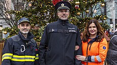 Mluví brnnských sbor (zleva) Jaroslav Mikoka (hasii), Pavel váb (policie)...
