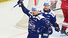 Radost brnnského Jakuba Fleka z gólu proti Hradci Králové.