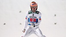 Raku�an Stefan Kraft se raduje ze svého vít�zství na Turné �ty� m�stk� v...