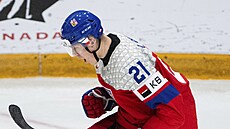 Jakub �tancl se raduje z gólu proti �výcarsku.
