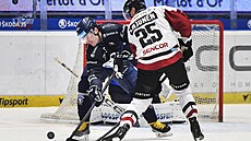 Plze�ský obránce Petr Zámorský (vlevo) odehrává kotou� p�ed spar�anským...