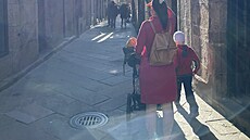 Santiago de Compostela, prosincové slunce v ulicích poutního m�sta