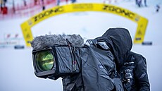 Kameraman ve Francii natá�í b�hem mistrovství sv�ta v alpském ly�ování.