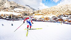 Tereza Voborníková b�hem sprintu v Le Grand Bornand.