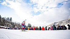 Kristýna Otcovská b�hem sprintu v Le Grand Bornand.