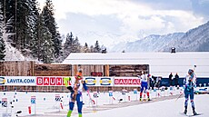 Kristýna Otcovská na st�elnici v Le Grand Bornand.