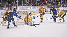 Momentka z utkání Zlín - Vsetín.