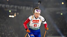 Jessica Jislová na biatlonové exhibici v Gelsenkirchenu.