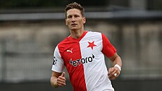 Slávistický útoník Milan koda v utkání druholigové rezervy.