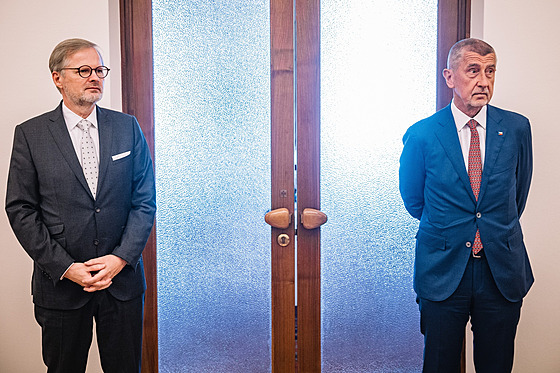 Zleva Petr Fiala a Andrej Babi�