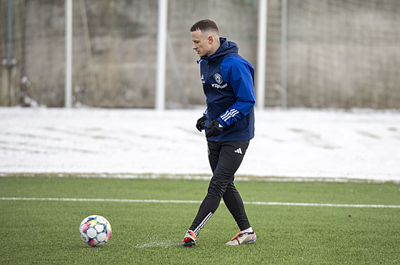Zálo�ník Jan Sýkora na tréninku Olomouce.