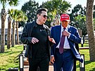Miliardá Elon Musk s budoucím prezidentem USA Donaldem Trumpem v Texasu (19....