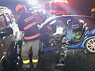U Dob�an na Plze�sku v �ter� v podve�er bourala t�i osobn� auta. Vinu nese...