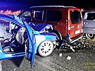 U Dob�an na Plze�sku v �ter� v podve�er bourala t�i osobn� auta. Vinu nese...