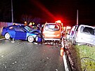 U Dob�an na Plze�sku v �ter� v podve�er bourala t�i osobn� auta. Vinu nese...