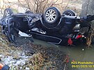 Honda skon�ila u Koko�ova u Nepomuka na Plze�sku v potoce. �idi� havaroval na...