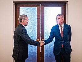 Zleva Petr Fiala a Andrej Babi�