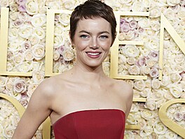 Emma Stone na Zlatých glóbech v Los Angeles (5. ledna 2025)