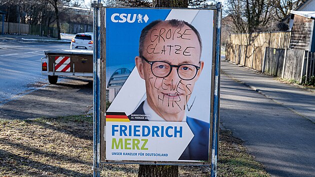 P�edvolebn� plak�t CDU/CSU v Mnichov� (29. prosince 2024)