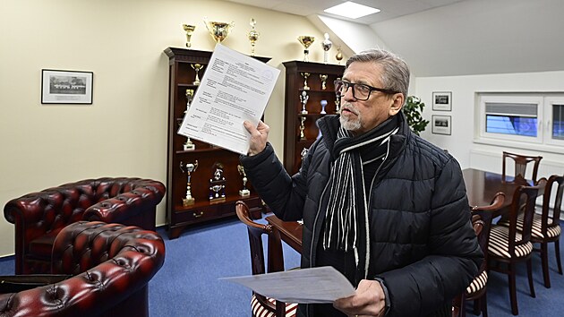 Vladim�r Koubek si p�eb�r� zp�tky fotbalov� Dynamo �esk� Bud�jovice.