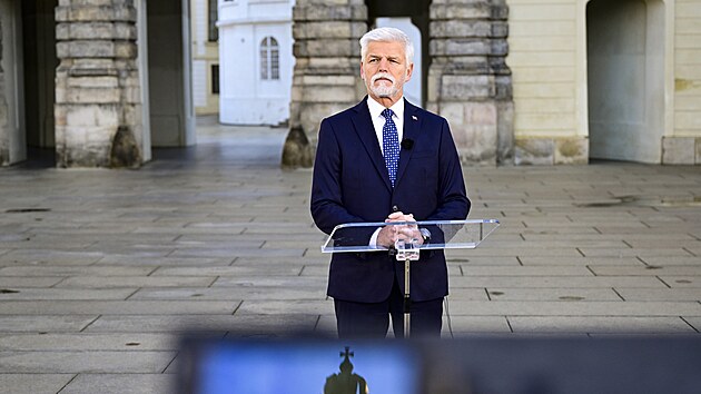 Prezident Petr Pavel p�i novoro�n�m projevu