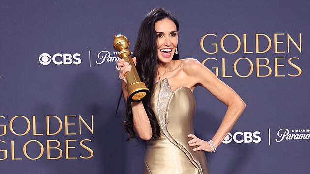Demi Moore (Zlat� gl�by, Beverly Hills, 5. ledna 2025)