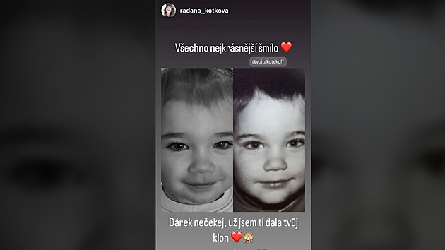 Man�elka Vojty Kotka pop��la sv�mu mu�i k jeho 37. narozenin�m netradi�n�m zp�sobem (8. ledna 2025).