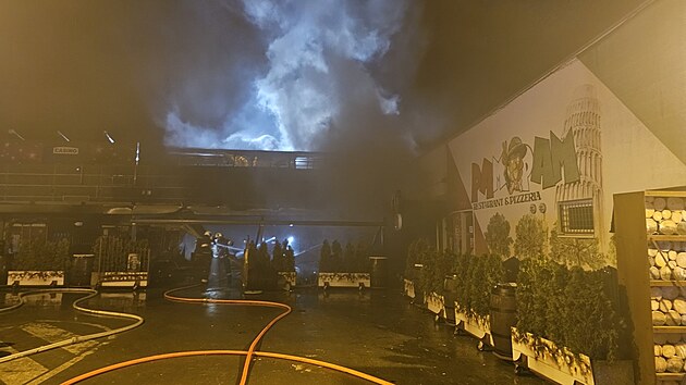 Na Severn Terase v st nad Labem hoela pizzerie. (1. ledna 2025)