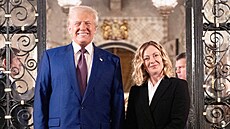 Italská premiérka Giorgia Meloniová se setkala s Donaldem Trumpem v jeho...
