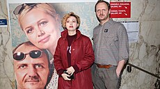 Lucie áková a Jan Hájek coby hlavní pedstavitelé snímku Manelé Stodolovi...