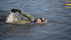 Atmosféra na tradi�ním váno�ním plavání v B�eclavi. (26. prosince 2024)