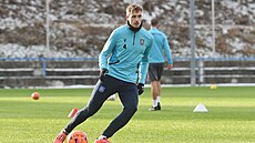 Teplická posila Dalibor Ve�erka b�hem tréninku.