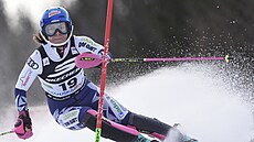 Martina Dubovská b�hem slalomu v Kranjské Go�e.