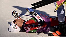 Norský b�ec na ly�ích Harald Östberg Amundsen v cíli stíhacího závodu na Tour...