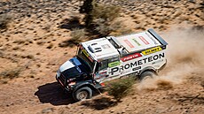 Martin Macík s kamionem Iveco na Rallye Dakar.