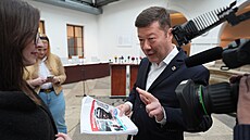 �Sna�í se m� kriminalizovat za názory,� �ekl �éf SPD Tomio Okamura na tiskové...