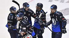 Plze�tí hokejisté se radují z trefy proti Komet�.