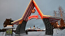 Santova vesni�ka je v t�sné blízkosti finského m�sta Rovaniemi. (28. ledna 2023)