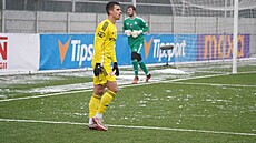 Antonín R�sek v p�ípravném zápase B týmu Sigmy proti Prost�jovu. Pod výhru 3:1...